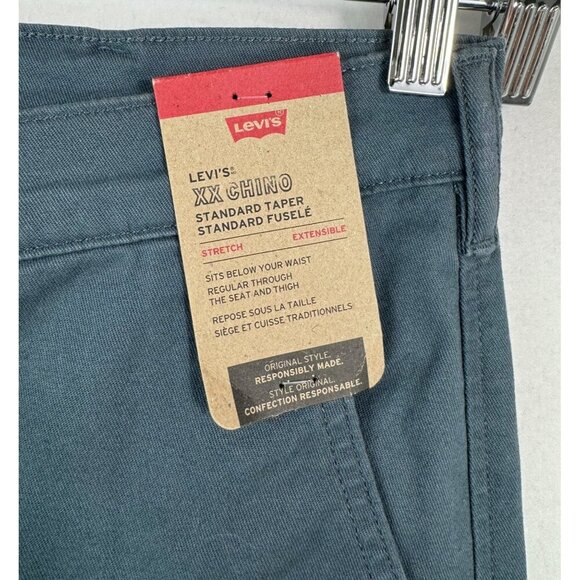 Levi's Men's XX Chino Standard Taper Fit Stretch Pants blue sz 38x32 - Picture 2 of 12